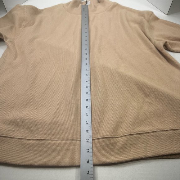 Ava And Viv Women's Size 2X 20W-22W Sweater Short Turtle Neck Ribbed Tan New - Picture 13 of 14